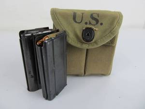 lot 47 image: WW2 Ammo Pouch w2 Full Clips