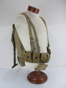 lot 49 image: Awesome Original WW2 Complete Ammo Belt & Gear Pack