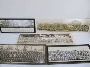 lot 69 image: Lot of 5 Original Vintage Military Yard Long Panoramic Photographs