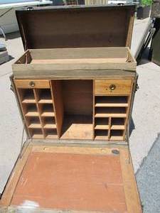lot 74 image: Orig WW1 Military Field Desk by Morton E. Converse & Son