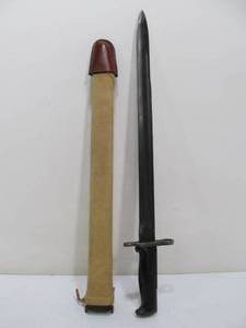 lot 98 image: WW1 M1905 Bayonet SA 1909 wCanvas Scabbard