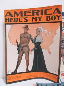 lot 107 image: Nice lot of Original WW1 Sheet Music
