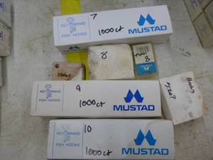 lot 295 image: Lot of (7 Boxes) Mustad Fish Hooks