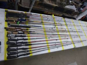 lot 346 image: Lot of (20) Fishing Rods  with Bait Caster (x10), Open Face (x10)