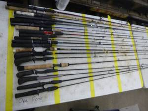 lot 371 image: Lot of (20) Fishing Rods  with Bait Caster (x10), Open Face (x10)