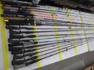 lot 356 image: Lot of (20) Fishing Rods  with Bait Caster (x10), Open Face (x10)