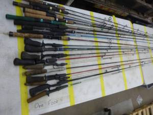 lot 357 image: Lot of (20) Fishing Rods  with Bait Caster (x10), Open Face (x10)