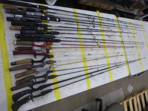 lot 369 image: Lot of (20) Fishing Rods  with Bait Caster (x10), Open Face (x10)