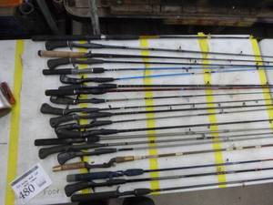lot 480 image: Lot of (20) Bait Caster Fishing Rods