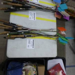 lot 160 image: Lot of (10) Custom Made Fishing Rod Fly Swatters