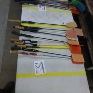 lot 165 image: Lot of (10) Custom Made Fishing Rod Fly Swatters