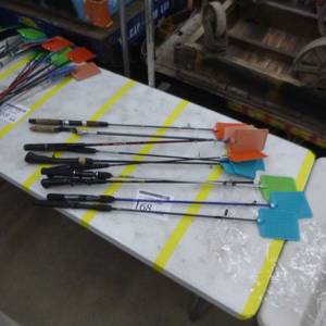 lot 168 image: Lot of (10) Custom Made Fishing Rod Fly Swatters