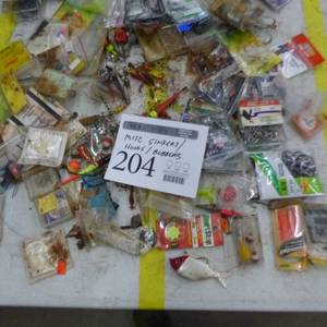 lot 204 image: Lot of Fishing Tackle  with Sinkers, Hooks, Bobbers