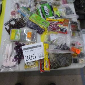 lot 206 image: Lot of Plastic Fishing Bait Lures