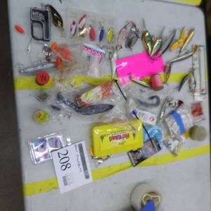 lot 208 image: Lot of Fishing Tackle  with Spoons, Crank Baits