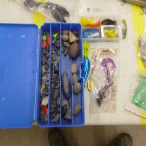 lot 211 image: Lot of Fishing Tackle  with Jigs, Sinkers
