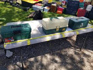 lot 105 image: Lot of (3) Fishing Tackle Boxes