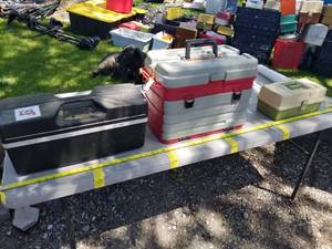 lot 106 image: Lot of (3) Plastic Fishing Tackle Boxes
