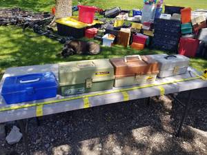 lot 110 image: Lot of (4) Fishing Tackle Boxes