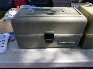 lot 114 image: Lot of (4) Plastic Fishing Tackle Boxes
