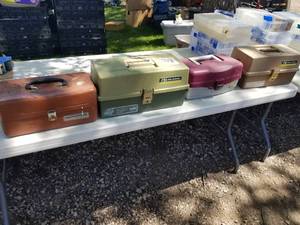lot 119 image: Lot of (4) Fishing Tackle Boxes