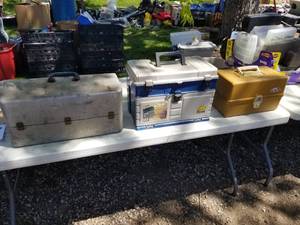 lot 126 image: Lot of (3) Fishing Tackle Boxes