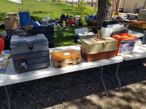 lot 127 image: Lot of (4) Plastic Fishing Tackle Boxes