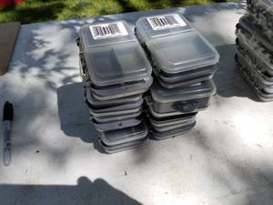 lot 131 image: Lot of (8) Plastic Fishing Tackle Organizer Cases