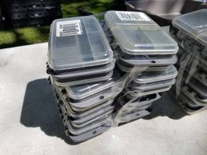 lot 133 image: Lot of (8) Plastic Fishing Tackle Organizer Cases