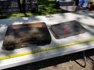 lot 137 image: Lot of (2) Plastic Fishing Tackle Organizer Suitcases