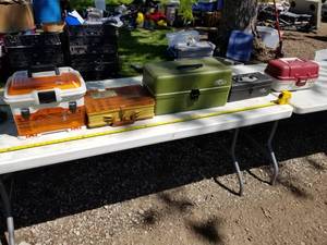 lot 145 image: Lot of (5) Plastic Fishing Tackle Boxes