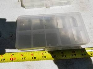 lot 146 image: Lot of (6) Plastic Fishing Tackle Boxes and Organizers