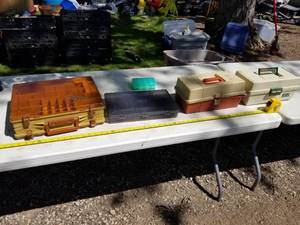 lot 147 image: Lot of (5) Plastic Fishing Tackle Boxes