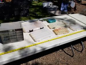 lot 151 image: Lot of (8) Fishing Tackle Organizer CasesCabinet