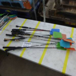 lot 171 image: Lot of (10) Custom Made Fishing Rod Fly Swatters