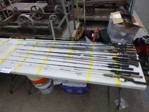 lot 526 image: Lot of (20) Fishing Rods  - Open Face (x10), Bait Caster (x10)