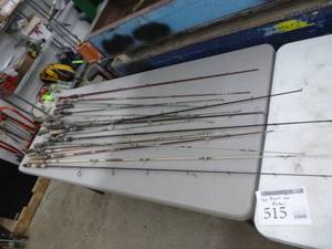 lot 515 image: Lot of (40) Fishing Rods (for repair)