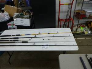 lot 56 image: Lot of (5) Big Catfish Fishing Rods