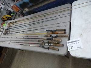 lot 70 image: Lot of (15) Vintage Fishing Rods
