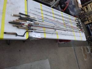 lot 71 image: Lot of (20) Vintage Fishing Rods