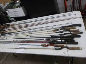 lot 73 image: Lot of (20) Vintage Fishing Rods