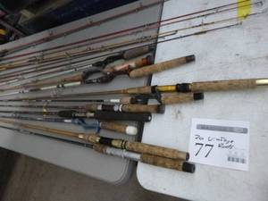 lot 77 image: Lot of (20) Vintage Fishing Rods