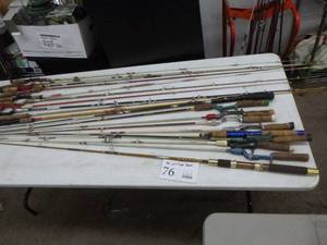 lot 76 image: Lot of (20) Vintage Fishing Rods