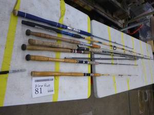 lot 81 image: Lot of (8) Large Fishing Rods