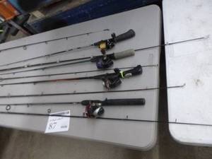 lot 87 image: Lot of (10) Fishing Rods with Reels
