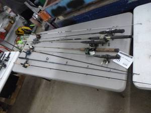 lot 88 image: Lot of (10) Fishing Rods with Reels