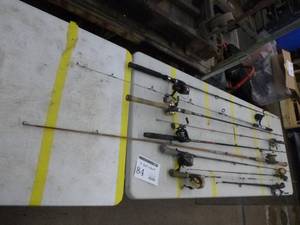 lot 84 image: Lot of (10) Fishing Rods with Reels
