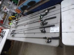 lot 95 image: Lot of (10) Fishing Rods with Reels
