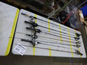 lot 89 image: Lot of (10) Fishing Rods with Reels