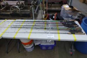 lot 522 image: Lot of (20) Fishing Rods  - Open Face (x10), Bait Caster (x10)